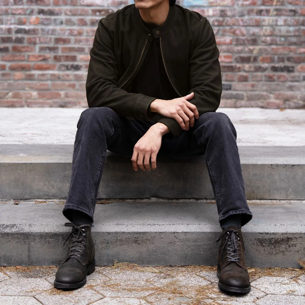 Racer Jacket | Dark Olive Suede 3 Racer Jacket | Dark Olive Suede