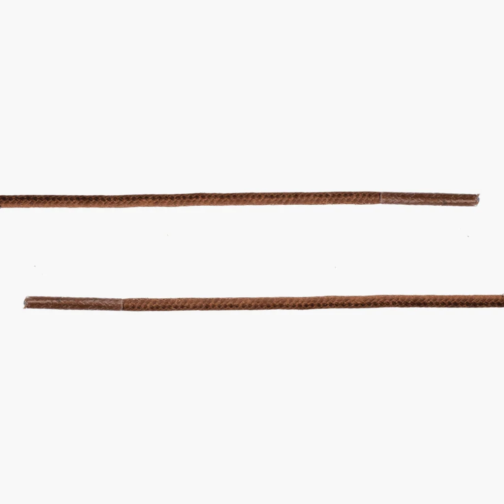 Round Waxed Cotton Laces | Light Brown 2 Round Waxed Cotton Laces | Light Brown
