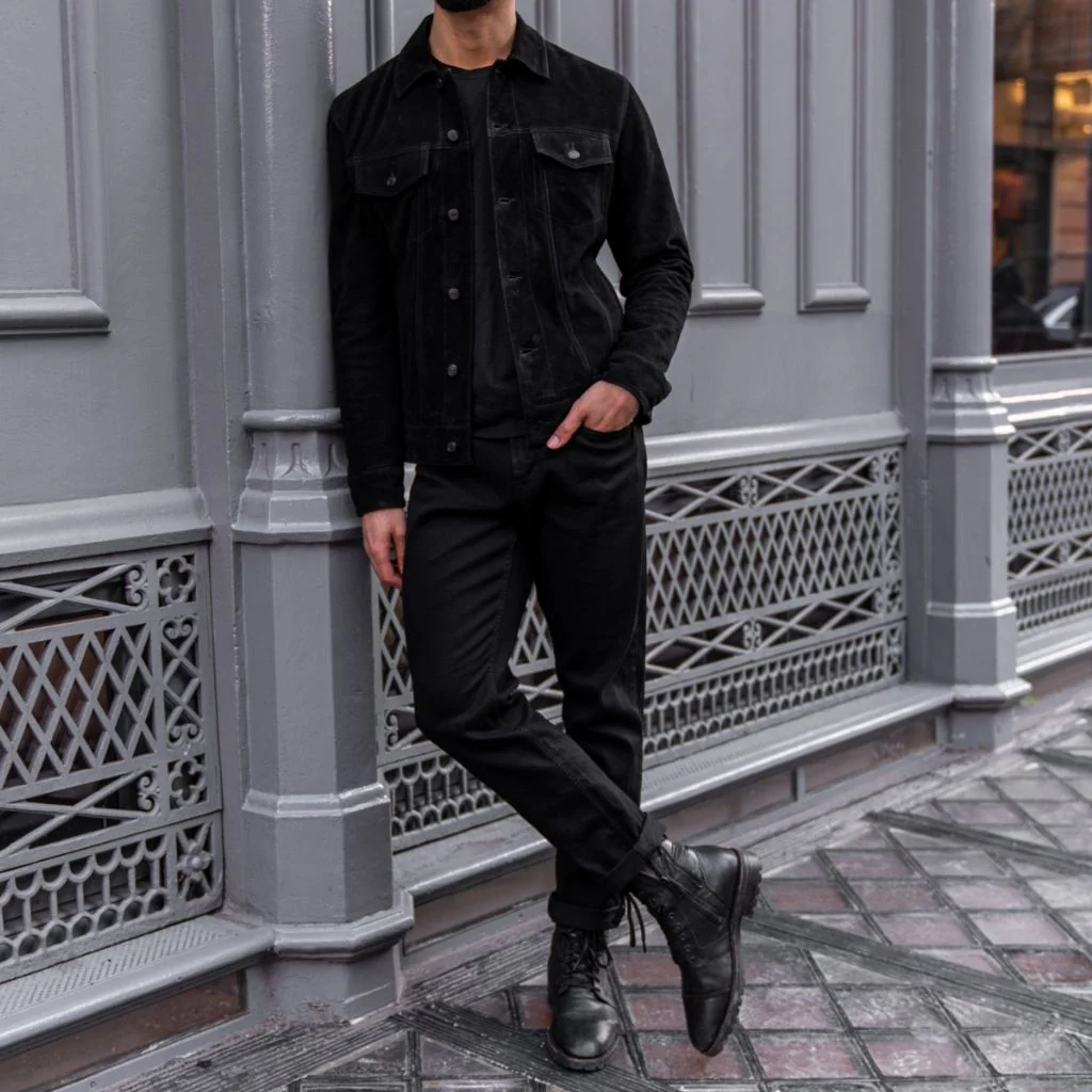 Suede Trucker Jacket | Black 3 Suede Trucker Jacket | Black