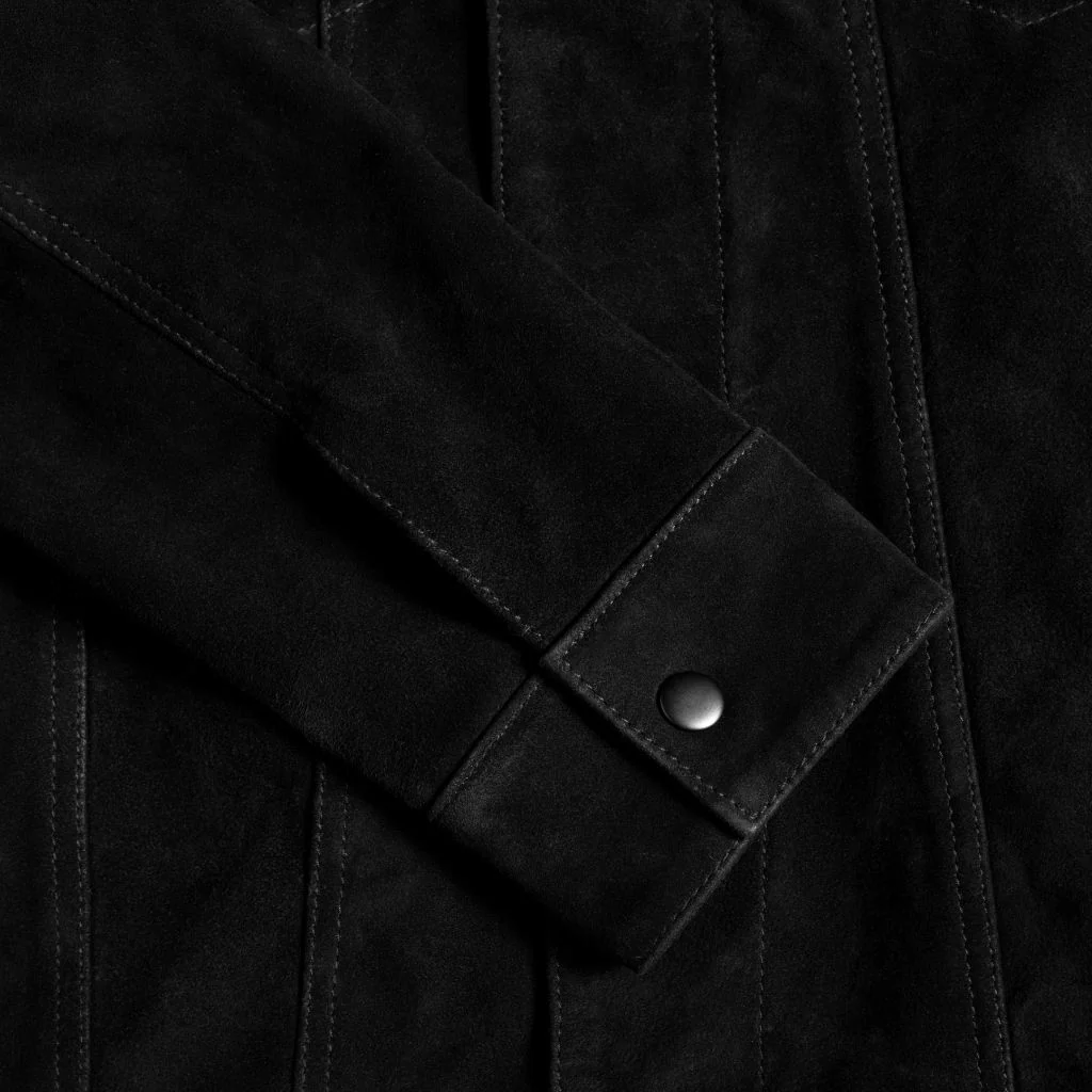 Suede Trucker Jacket | Black 8 Suede Trucker Jacket | Black