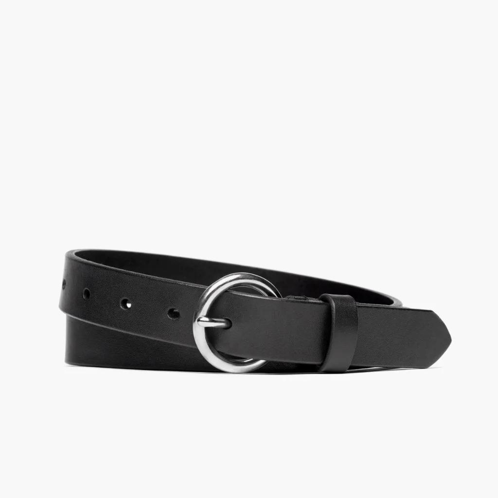 Women's Circle Leather Belt | Black 1 Women's Circle Leather Belt | Black
