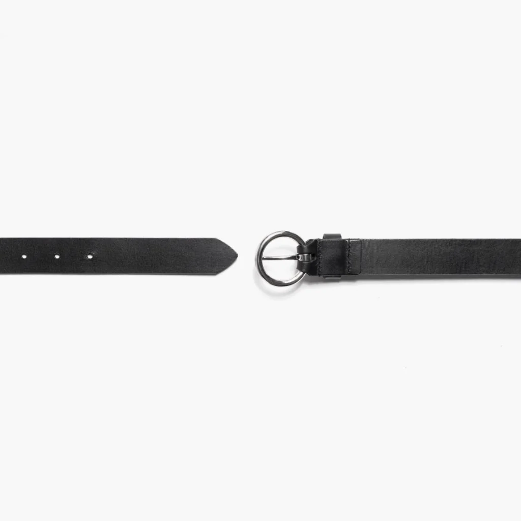 Women's Circle Leather Belt | Black 3 Women's Circle Leather Belt | Black