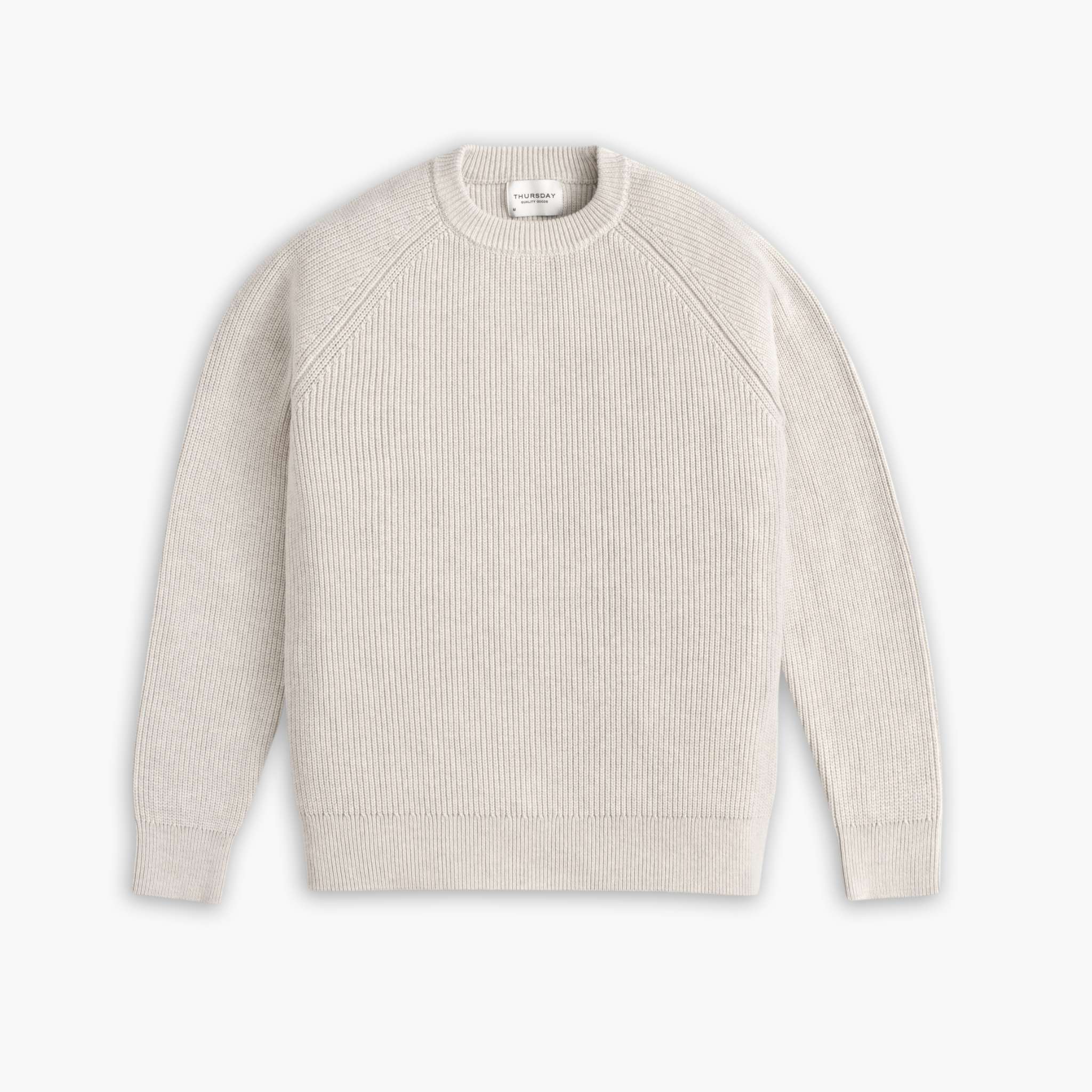 Ribbed Crewneck Sweater | Oat 1 Ribbed Crewneck Sweater | Oat