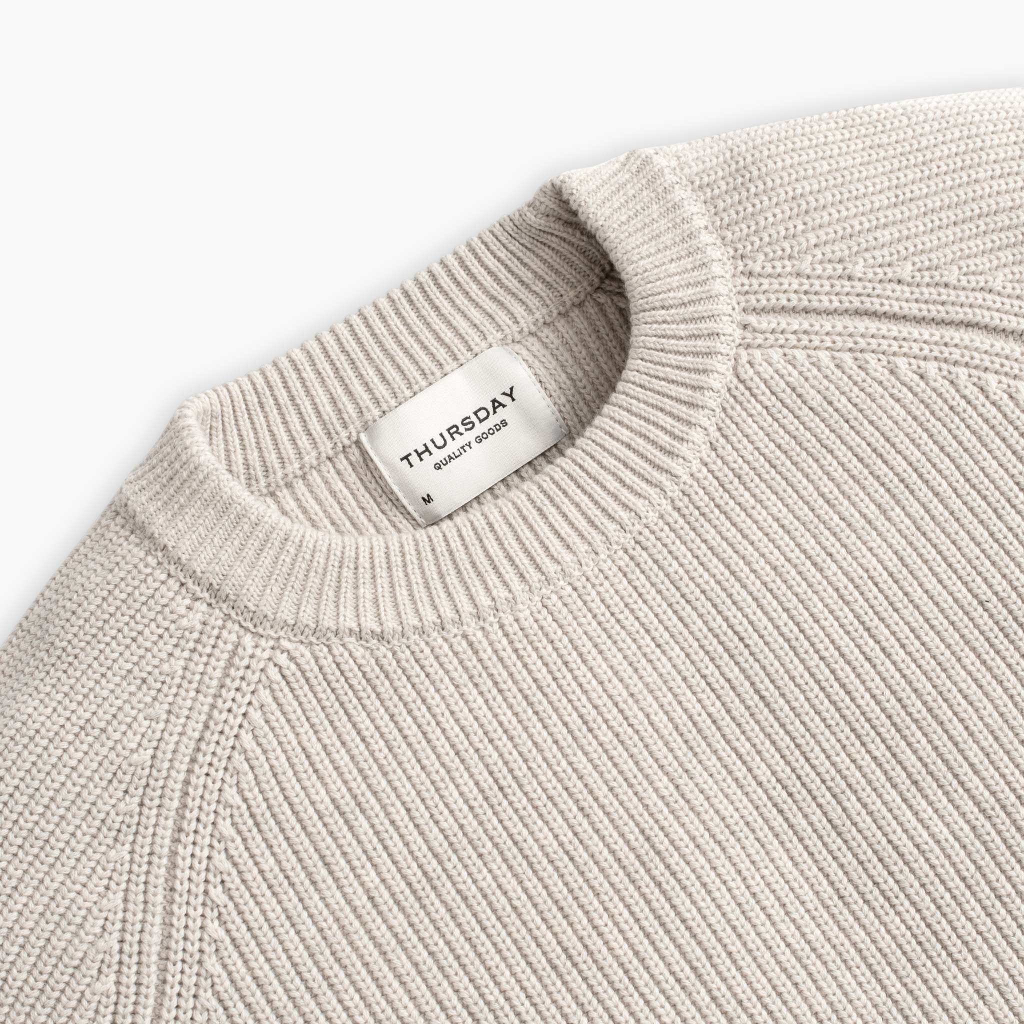 Ribbed Crewneck Sweater | Oat 3 Ribbed Crewneck Sweater | Oat