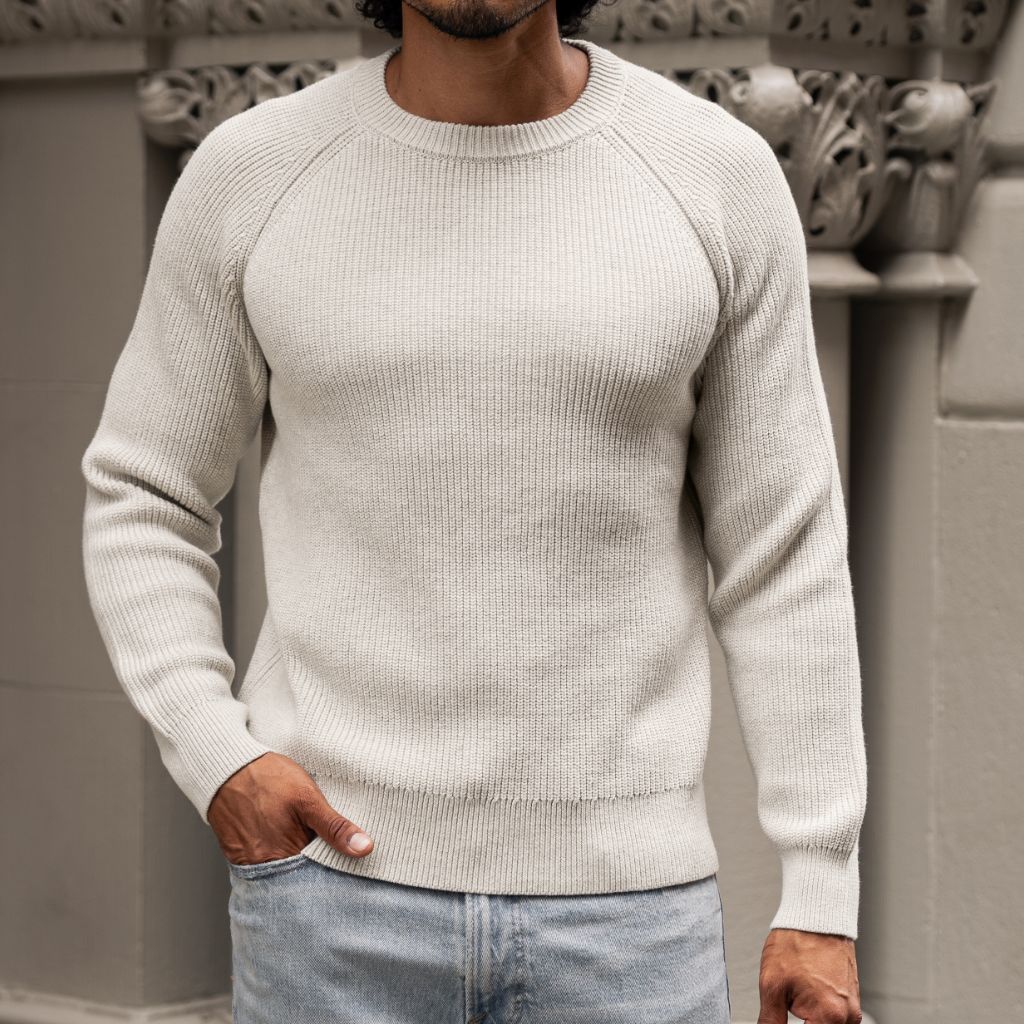 Ribbed Crewneck Sweater | Oat 5 Ribbed Crewneck Sweater | Oat