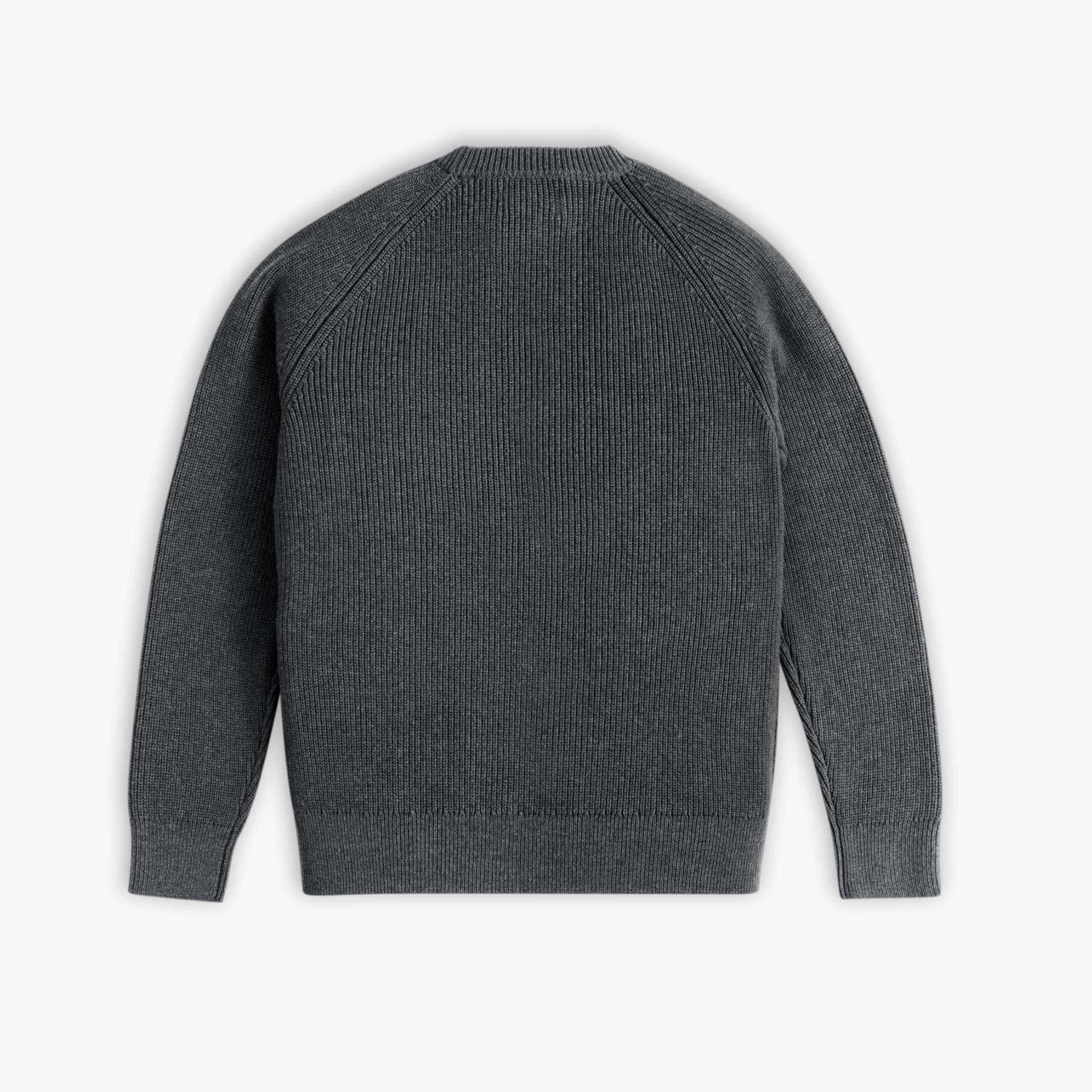 Ribbed Crewneck Sweater | Charcoal 2 Ribbed Crewneck Sweater | Charcoal