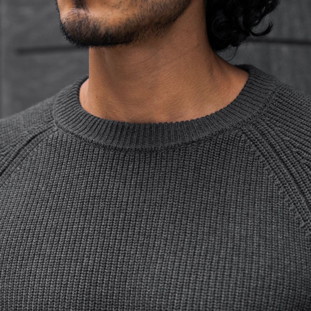 Ribbed Crewneck Sweater | Charcoal 6 Ribbed Crewneck Sweater | Charcoal