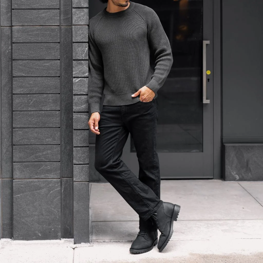 Ribbed Crewneck Sweater | Charcoal 7 Ribbed Crewneck Sweater | Charcoal