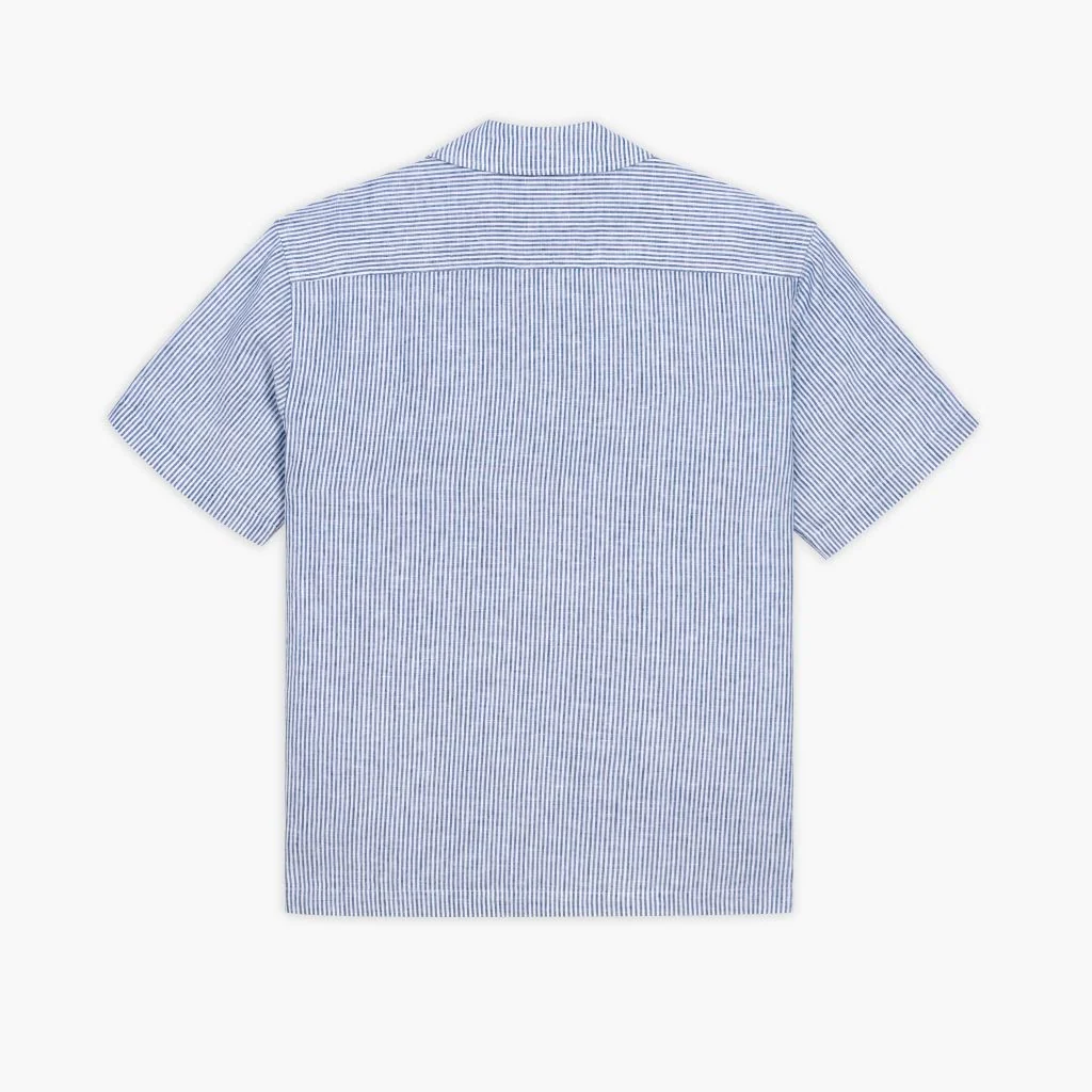 Linen Camp Shirt | White & Indigo 2 Linen Camp Shirt | White & Indigo