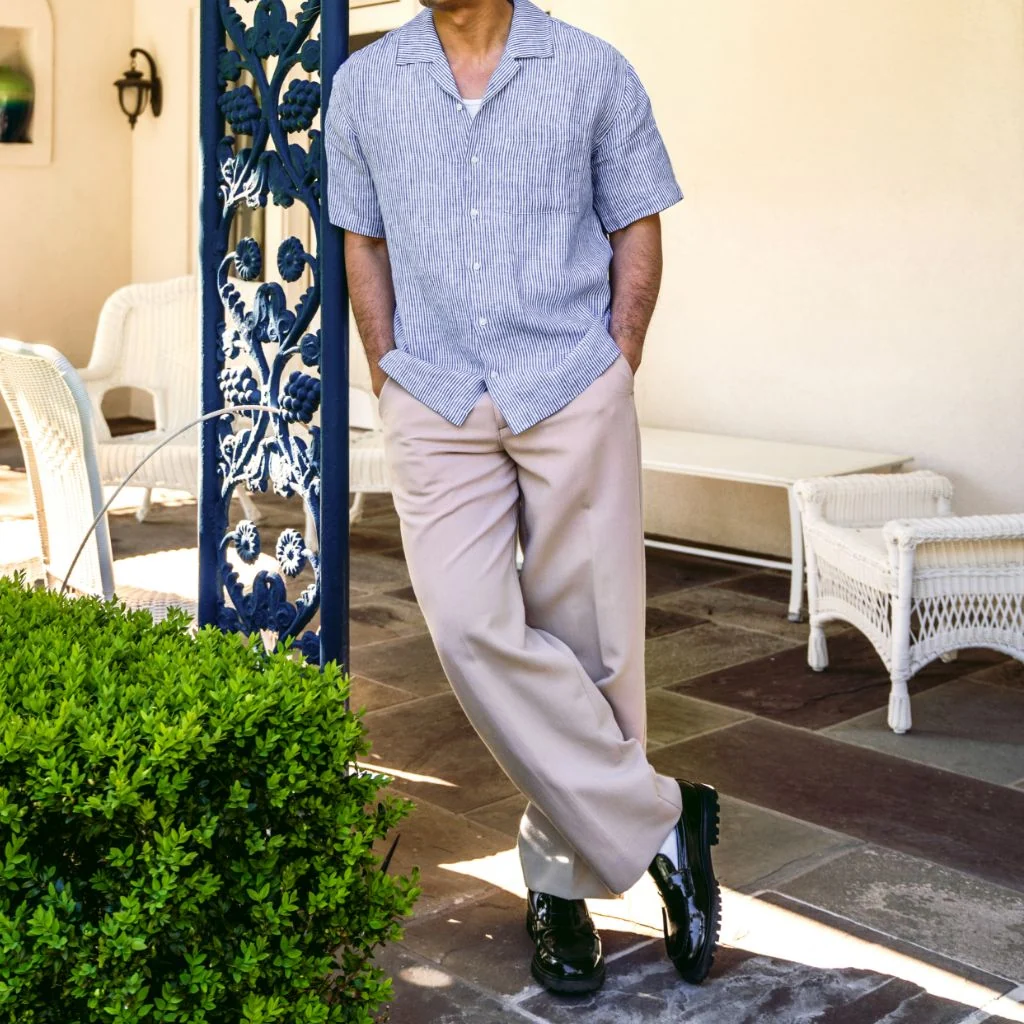 Linen Camp Shirt | White & Indigo 8 Linen Camp Shirt | White & Indigo