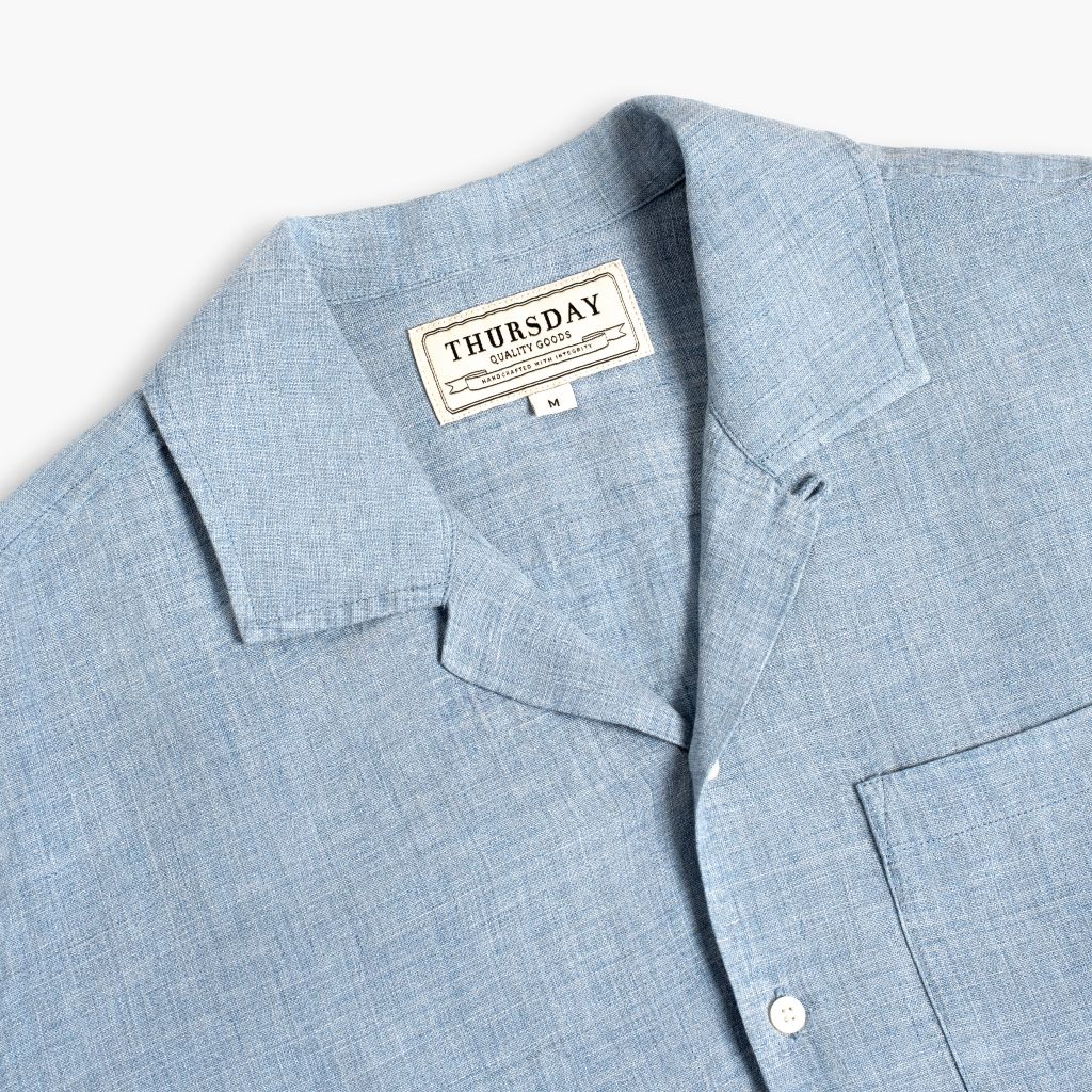 Linen Camp Shirt | Light Blue 4 Linen Camp Shirt | Light Blue