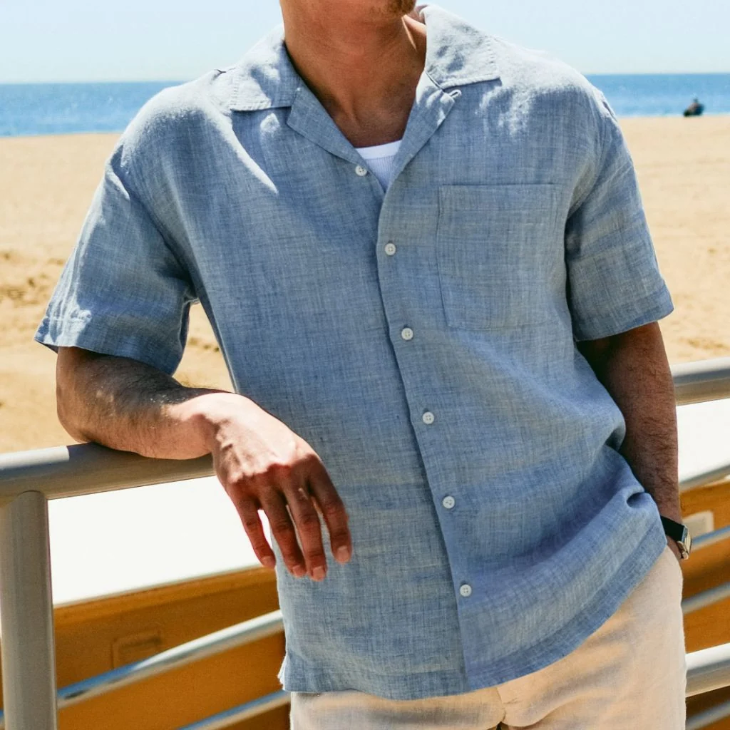 Linen Camp Shirt | Light Blue 6 Linen Camp Shirt | Light Blue