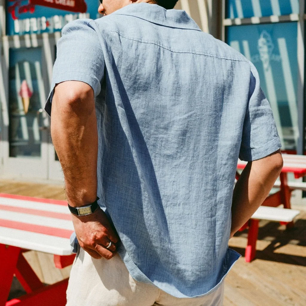 Linen Camp Shirt | Light Blue 7 Linen Camp Shirt | Light Blue