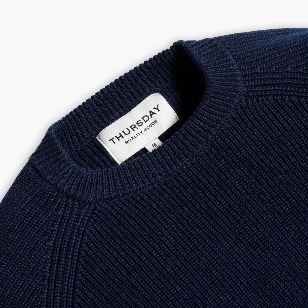 Ribbed Crewneck Sweater | Navy 3 Ribbed Crewneck Sweater | Navy