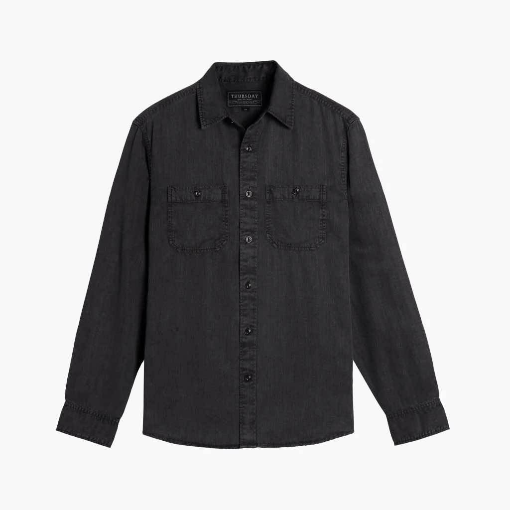 Chambray Workshirt | Black 1 Chambray Workshirt | Black