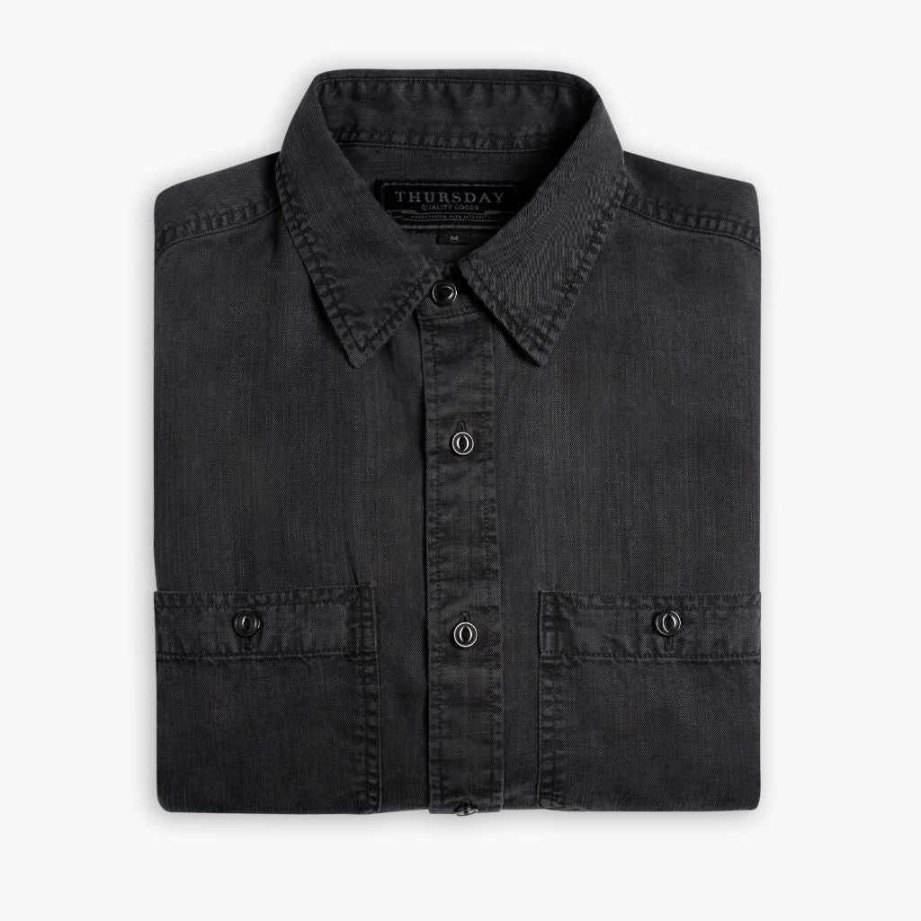 Chambray Workshirt | Black 3 Chambray Workshirt | Black