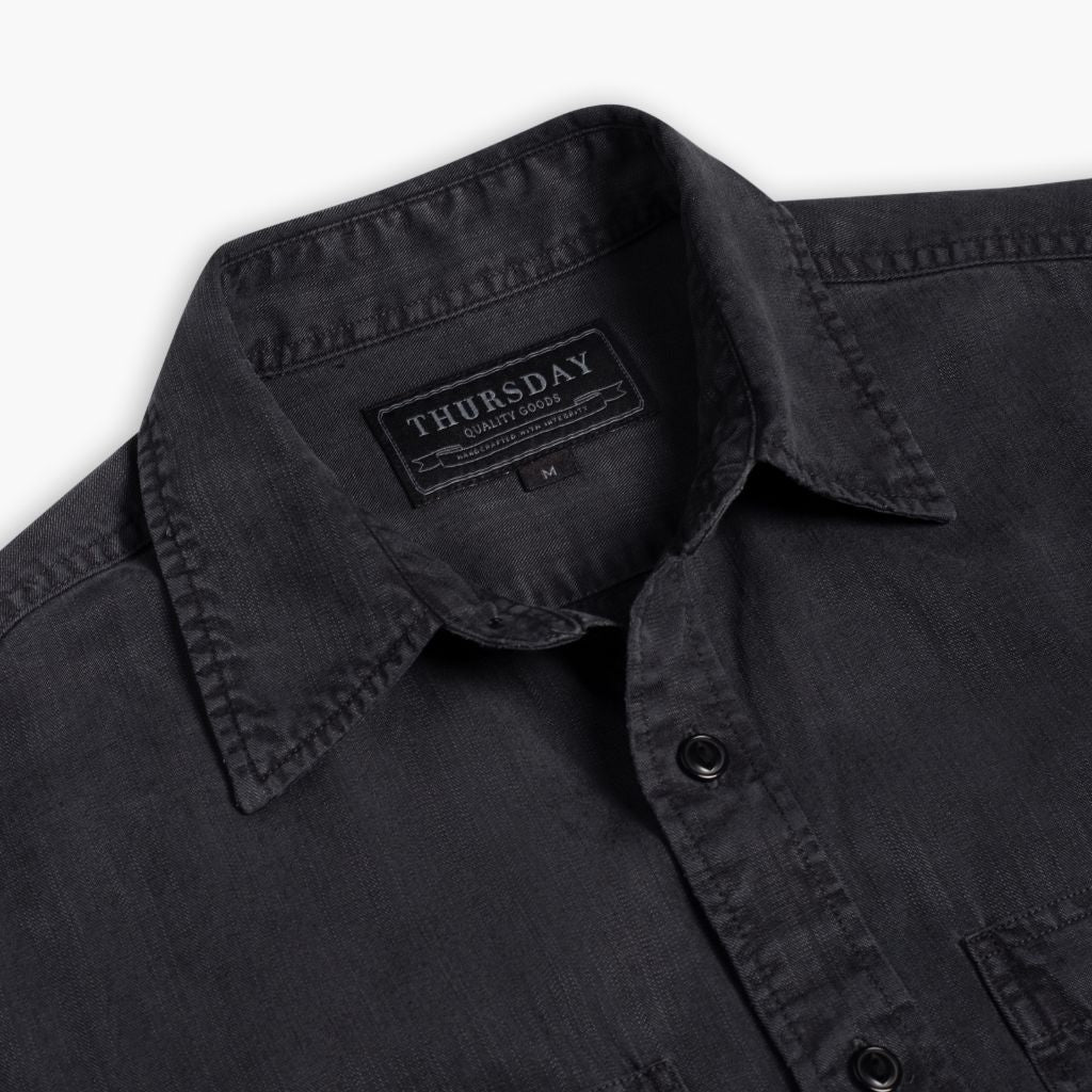 Chambray Workshirt | Black 4 Chambray Workshirt | Black