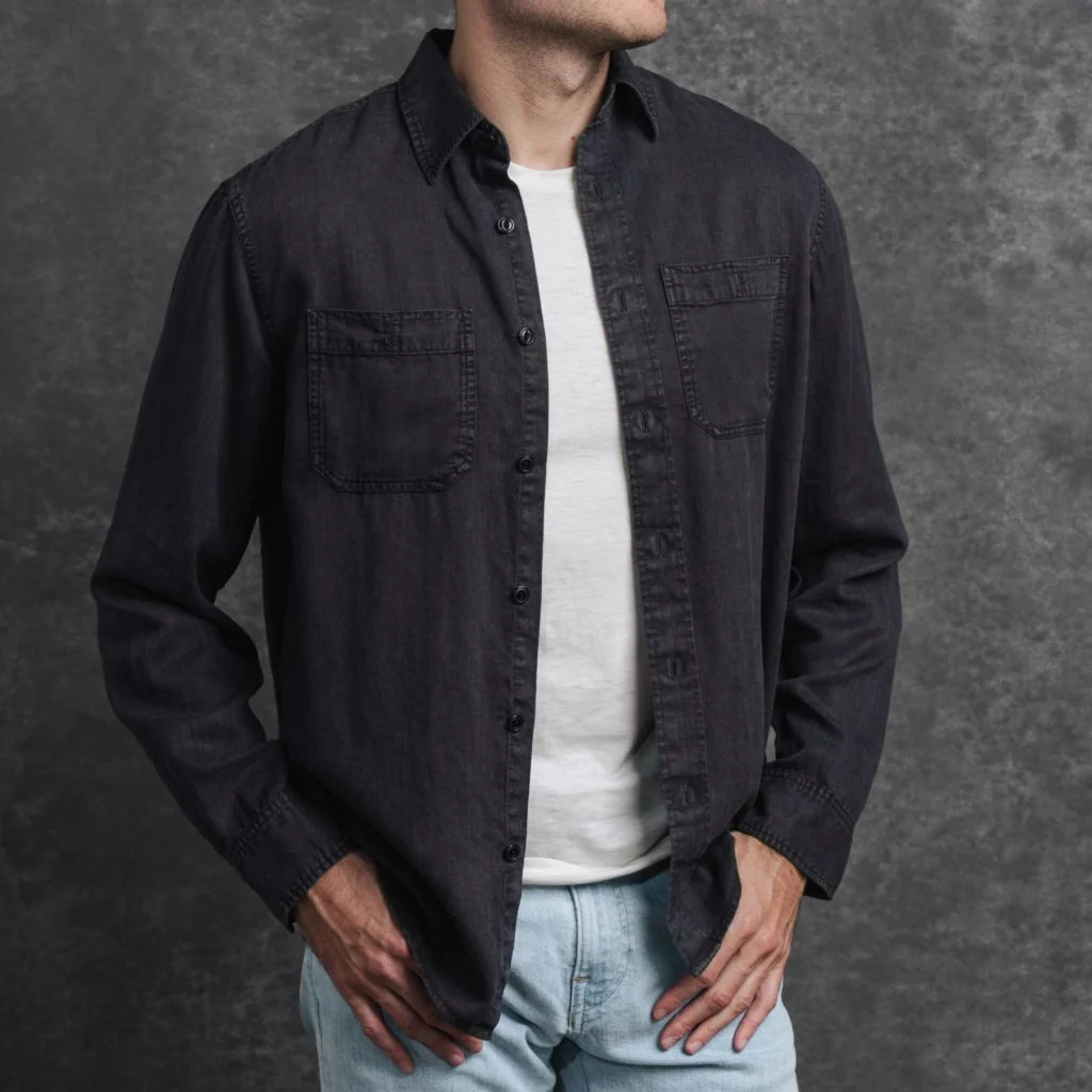Chambray Workshirt | Black 6 Chambray Workshirt | Black