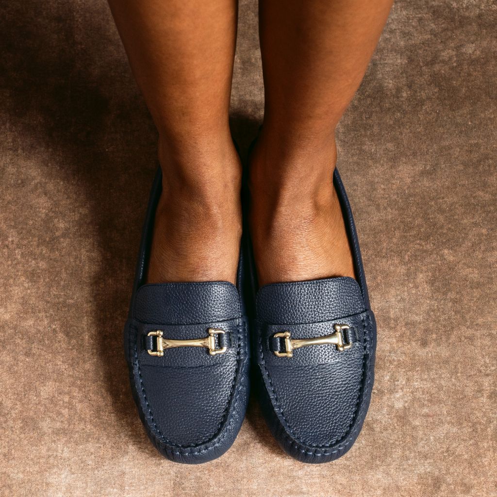 Driving Loafer | Navy & Gold 7 Driving Loafer | Navy & Gold