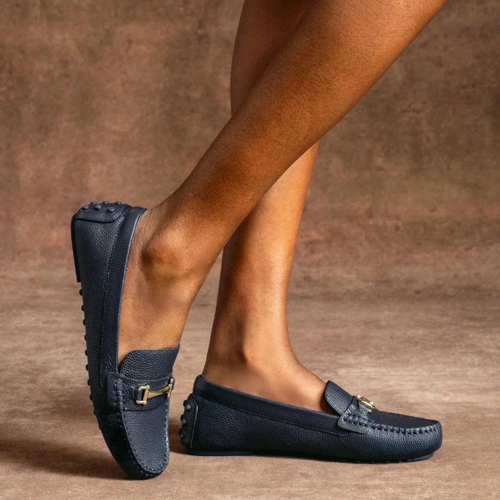Driving Loafer | Navy & Gold 9 Driving Loafer | Navy & Gold