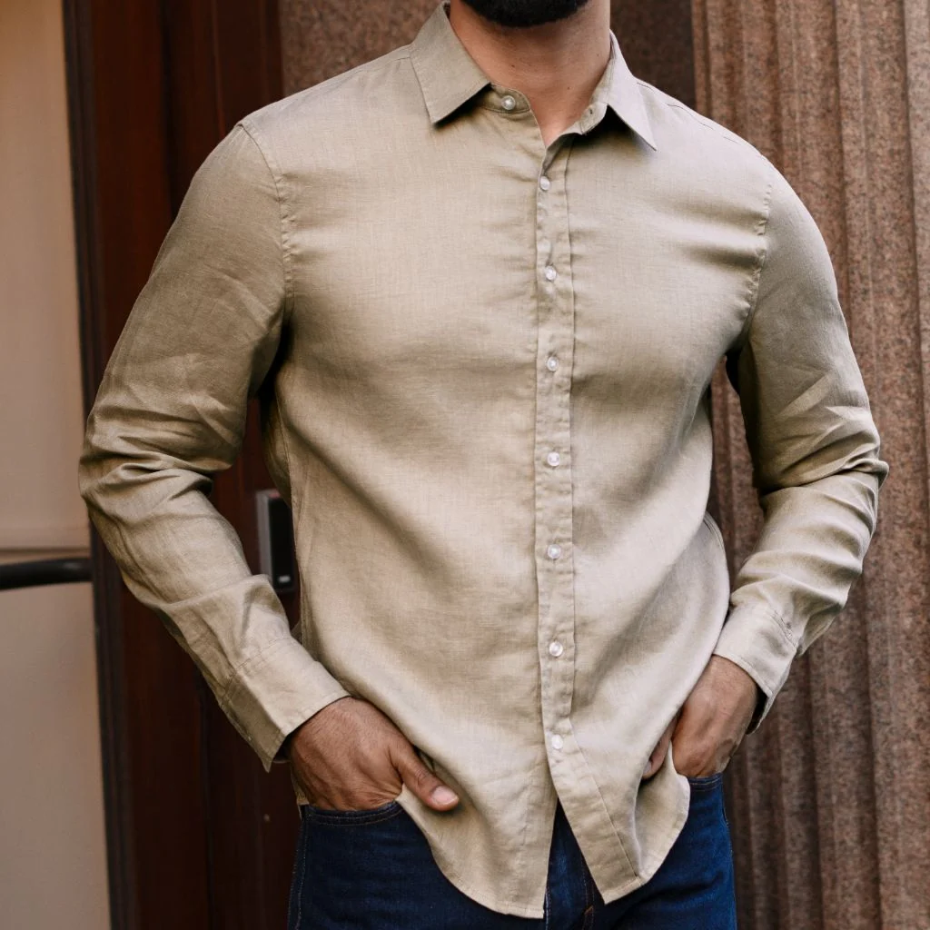 Linen Shirt | Taupe 6 Linen Shirt | Taupe