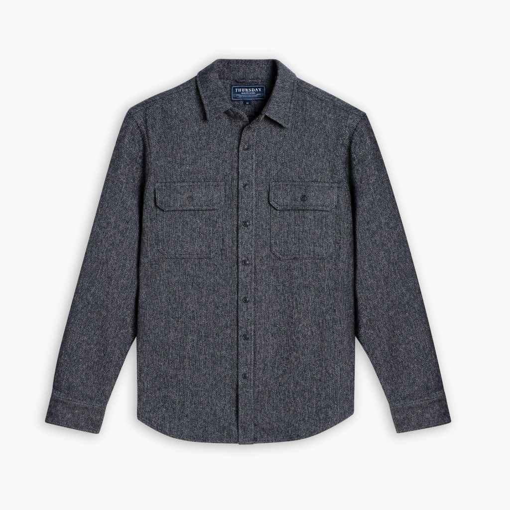 Summit Flannel Shirt | Blue Herringbone 1 Summit Flannel Shirt | Blue Herringbone
