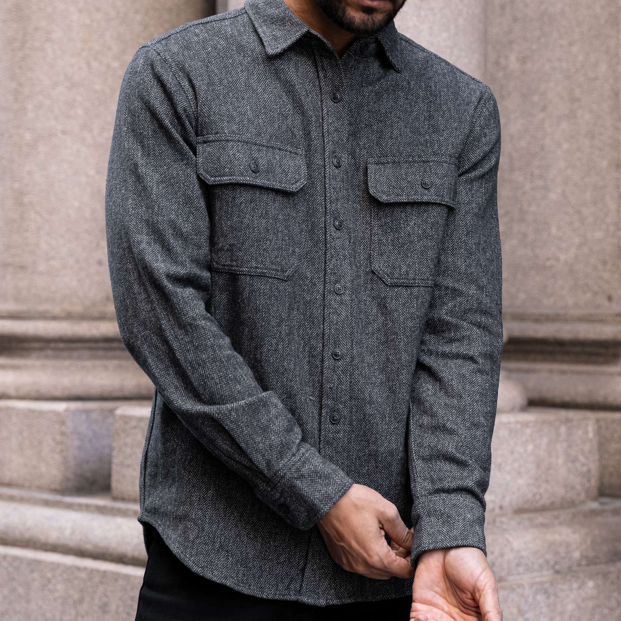 Summit Flannel Shirt | Blue Herringbone 6 Summit Flannel Shirt | Blue Herringbone