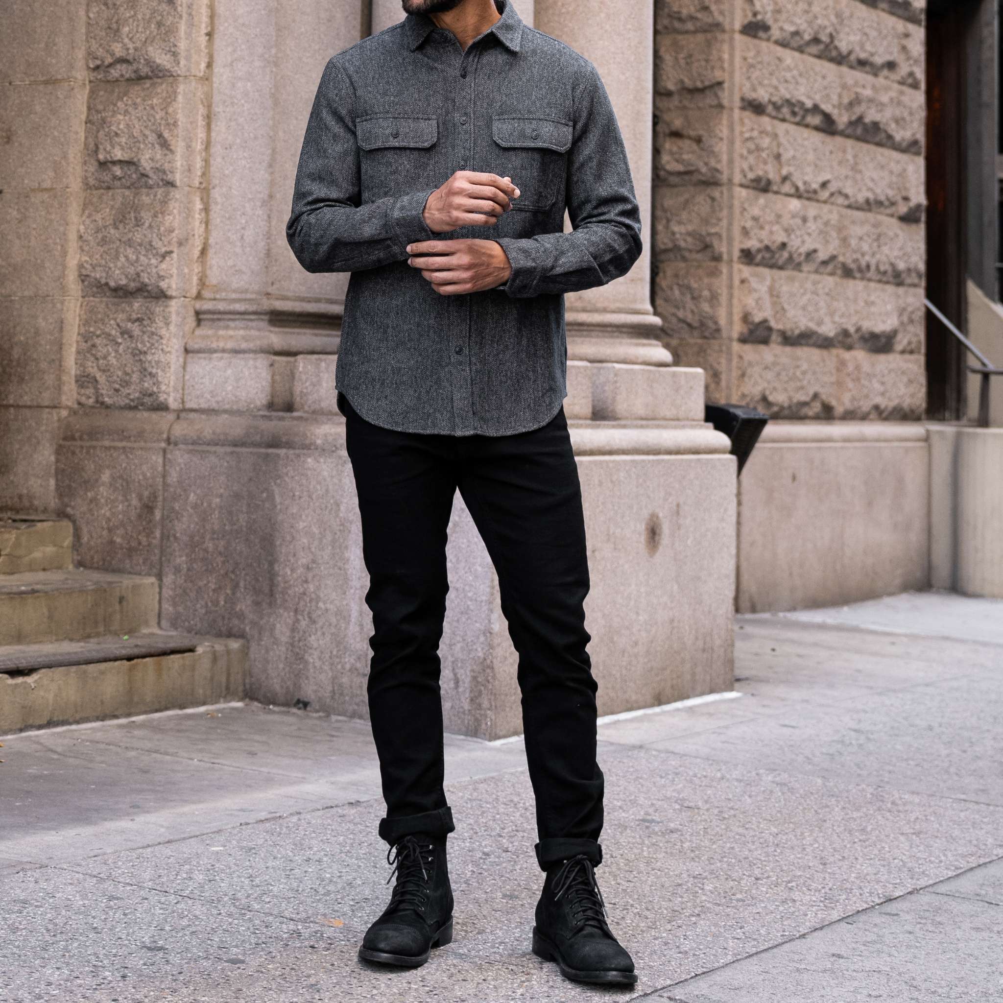 Summit Flannel Shirt | Blue Herringbone 8 Summit Flannel Shirt | Blue Herringbone