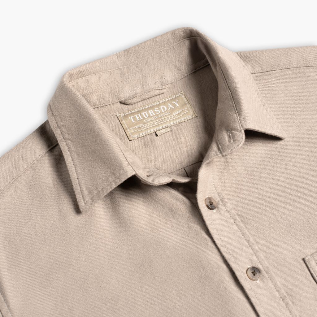 Solid Shirt | Taupe 4 Solid Shirt | Taupe