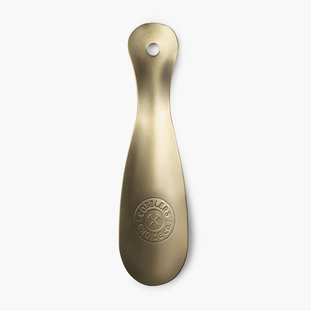 Cobbler's Choice Metal Shoe Horn | Brushed Brass 1 Cobbler's Choice Metal Shoe Horn | Brushed Brass