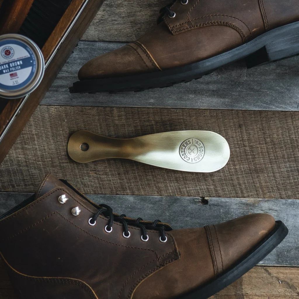Cobbler's Choice Metal Shoe Horn | Brushed Brass 3 Cobbler's Choice Metal Shoe Horn | Brushed Brass