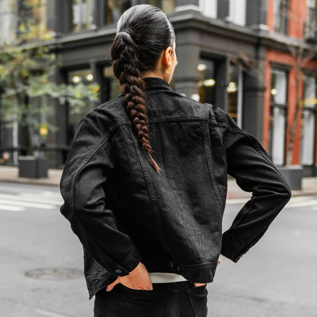 Denim Trucker Jacket | Black 2 Denim Trucker Jacket | Black