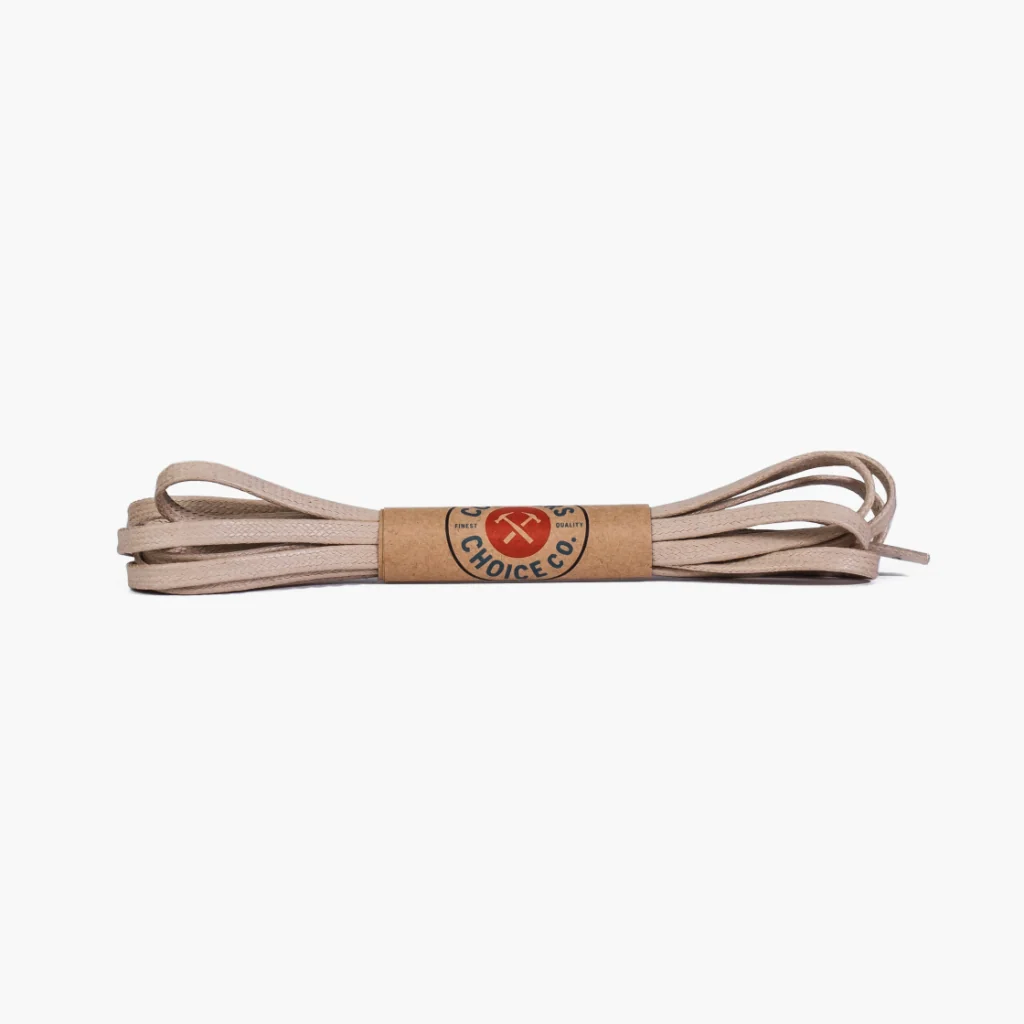 Flat Waxed Cotton Laces | Beige 1 Flat Waxed Cotton Laces | Beige