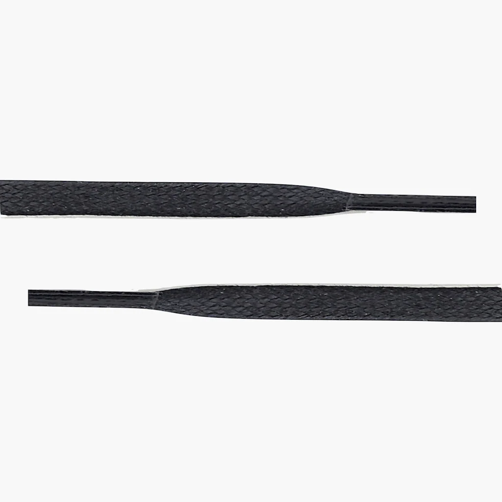 Flat Waxed Cotton Laces | Black 3 Flat Waxed Cotton Laces | Black