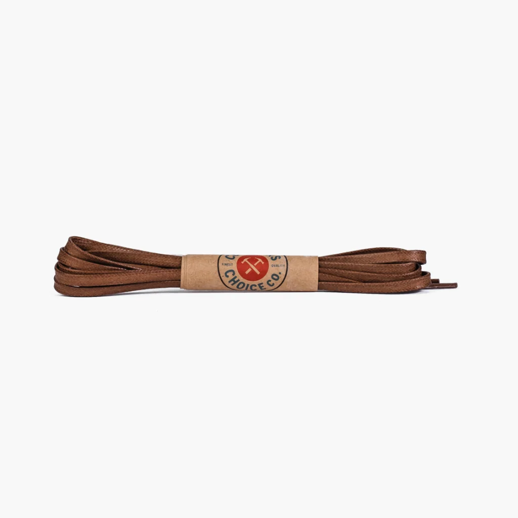 Flat Waxed Cotton Laces | Light Brown 1 Flat Waxed Cotton Laces | Light Brown