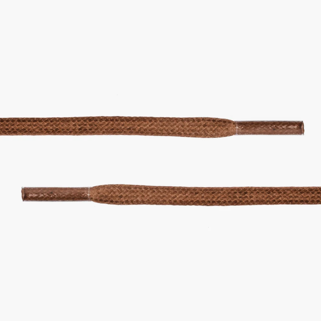 Flat Waxed Cotton Laces | Light Brown 2 Flat Waxed Cotton Laces | Light Brown