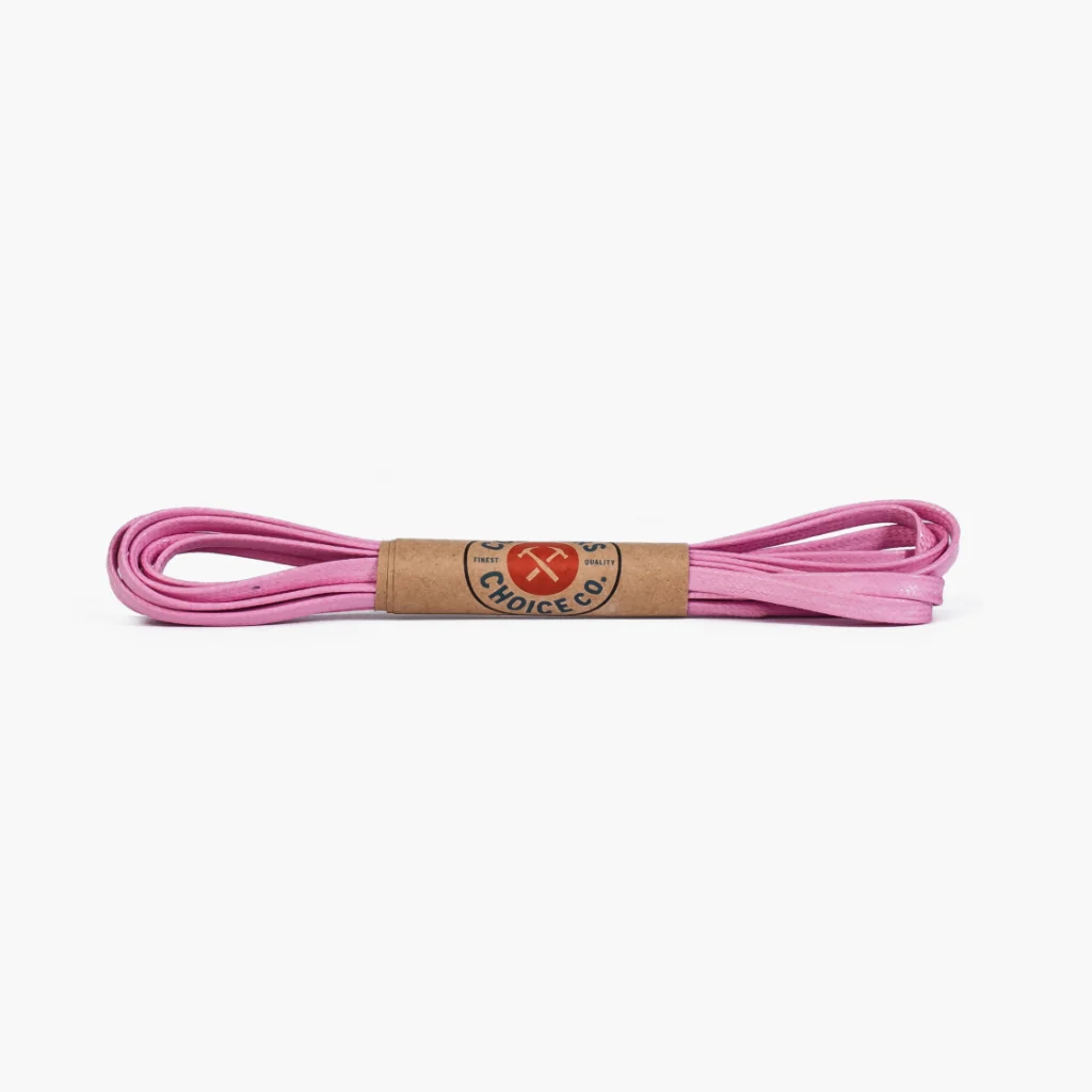 Flat Waxed Cotton Laces | Pink 1 Flat Waxed Cotton Laces | Pink