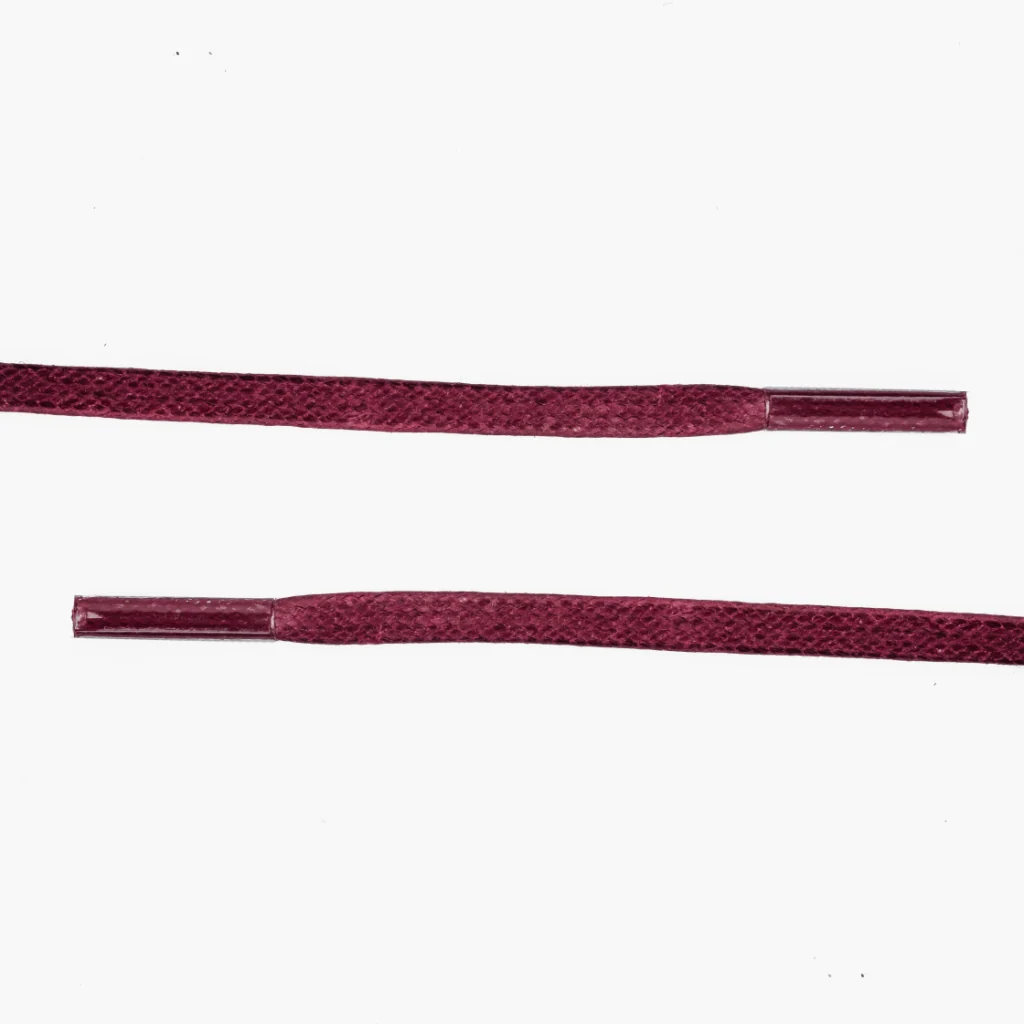 Flat Waxed Cotton Laces | Plum 2 Flat Waxed Cotton Laces | Plum