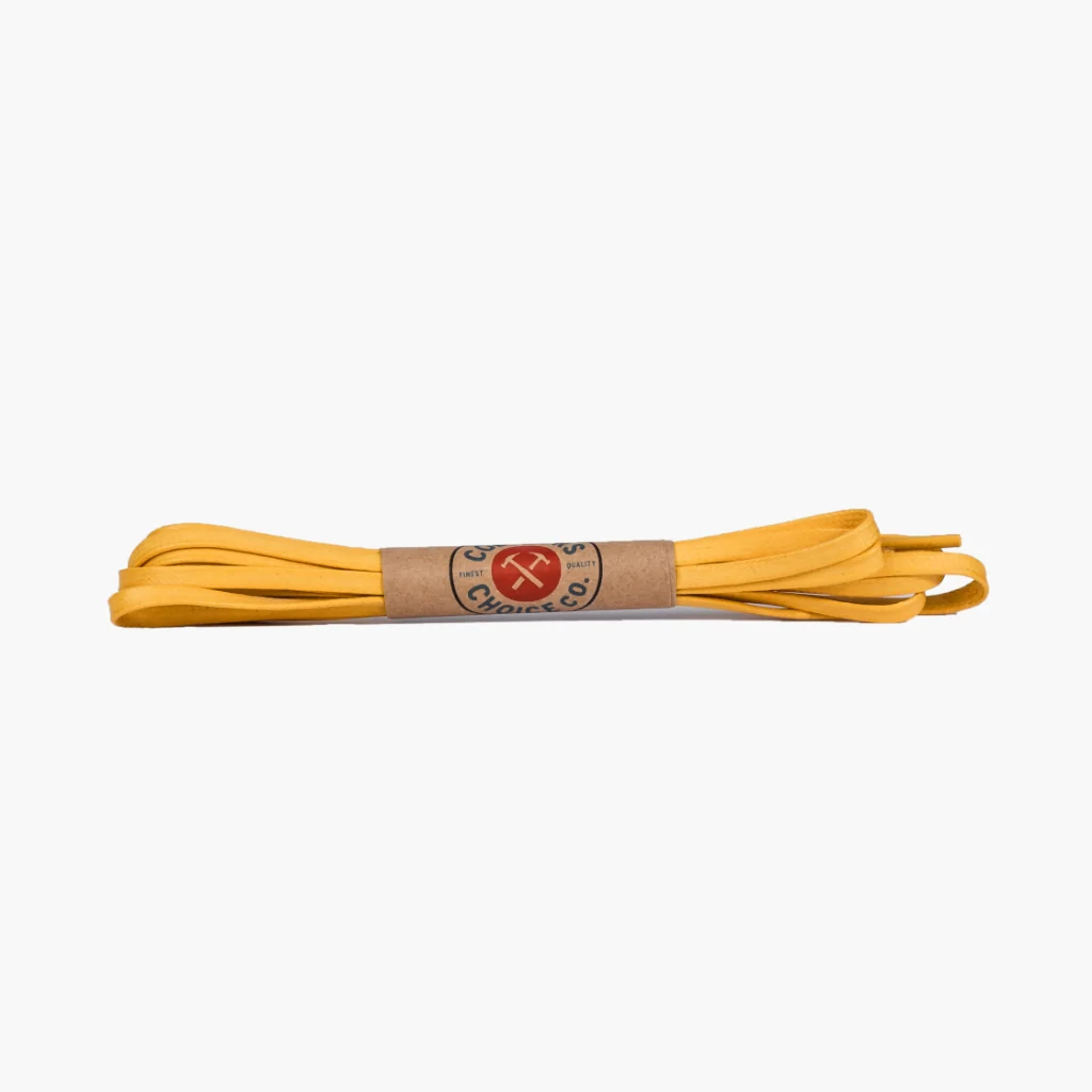 Flat Waxed Cotton Laces | Yellow 1 Flat Waxed Cotton Laces | Yellow
