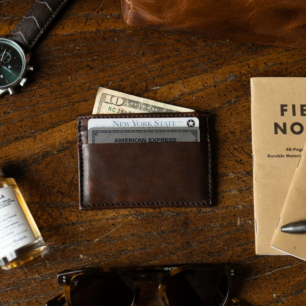 Leather Card Holder | Black Coffee 7 Leather Card Holder | Black Coffee