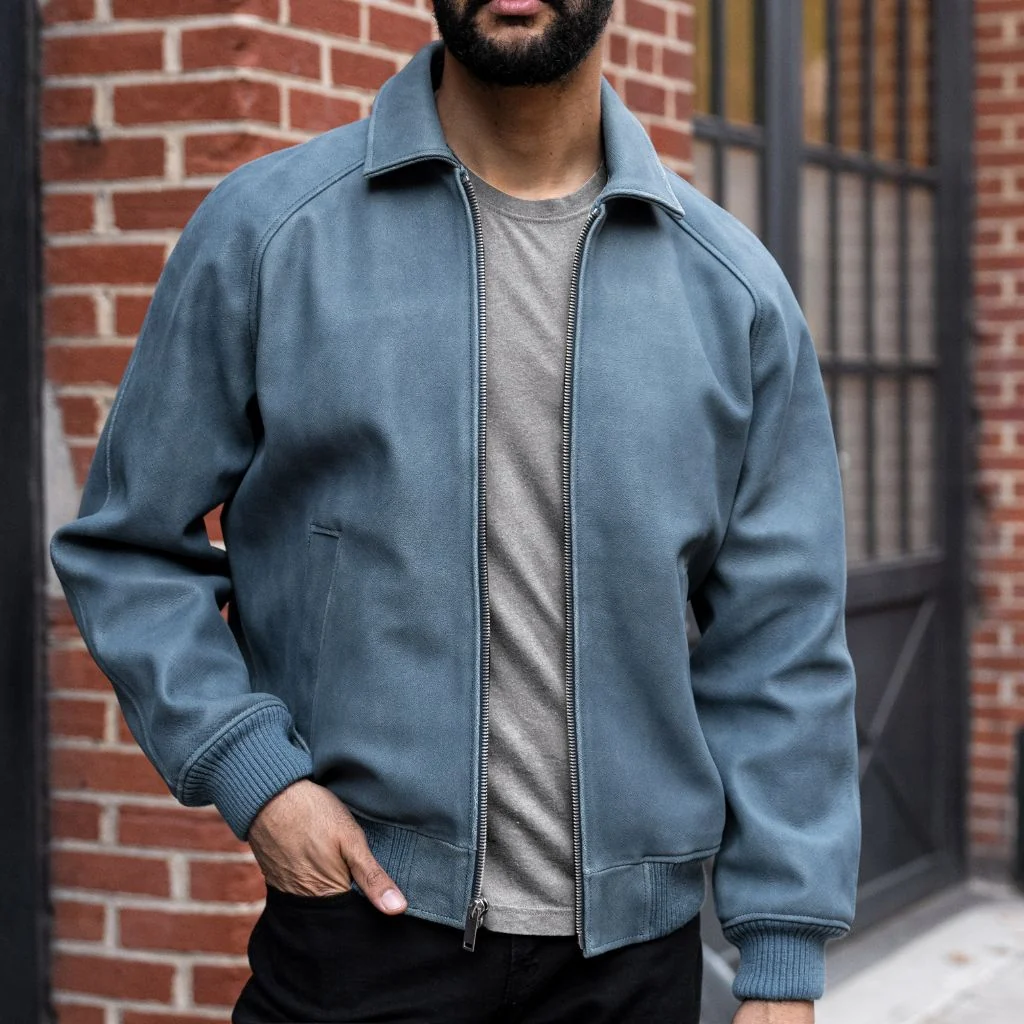 Major League Jacket | Blue Textured 1 Major League Jacket | Blue Textured