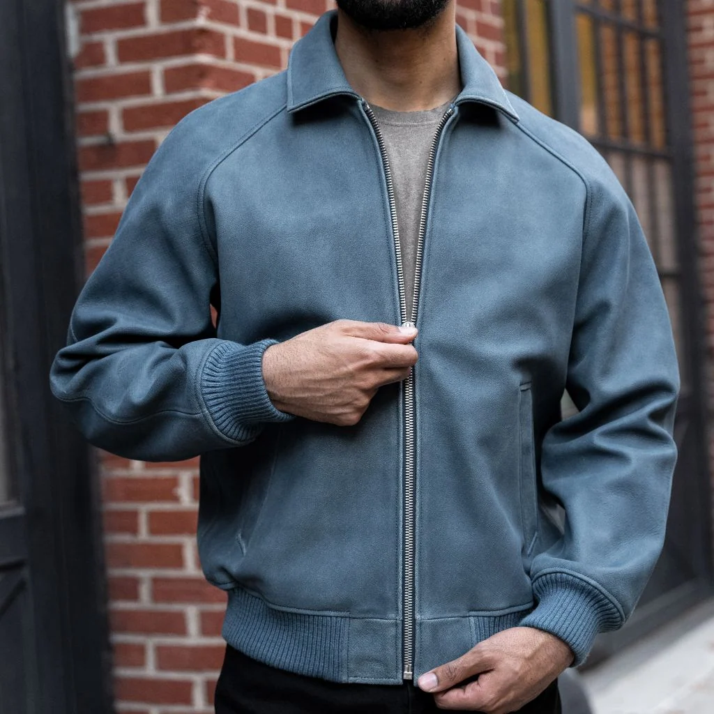 Major League Jacket | Blue Textured 2 Major League Jacket | Blue Textured