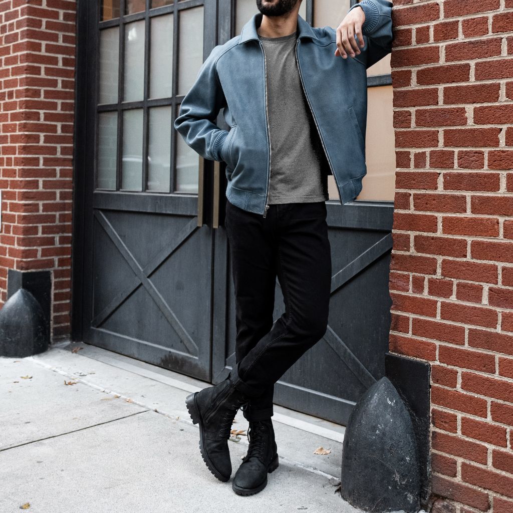 Major League Jacket | Blue Textured 3 Major League Jacket | Blue Textured