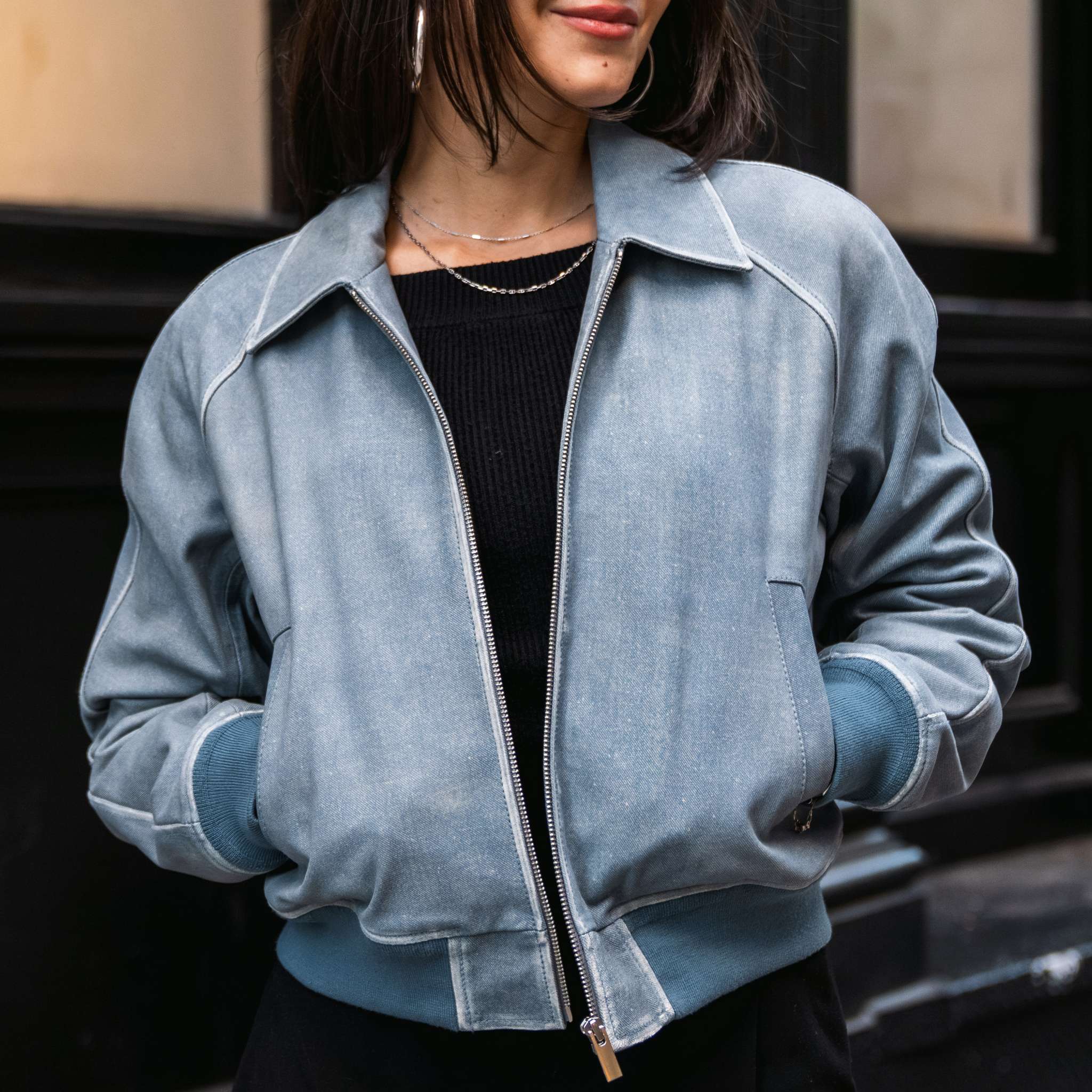 Major League Jacket | Blue Textured 1 Major League Jacket | Blue Textured