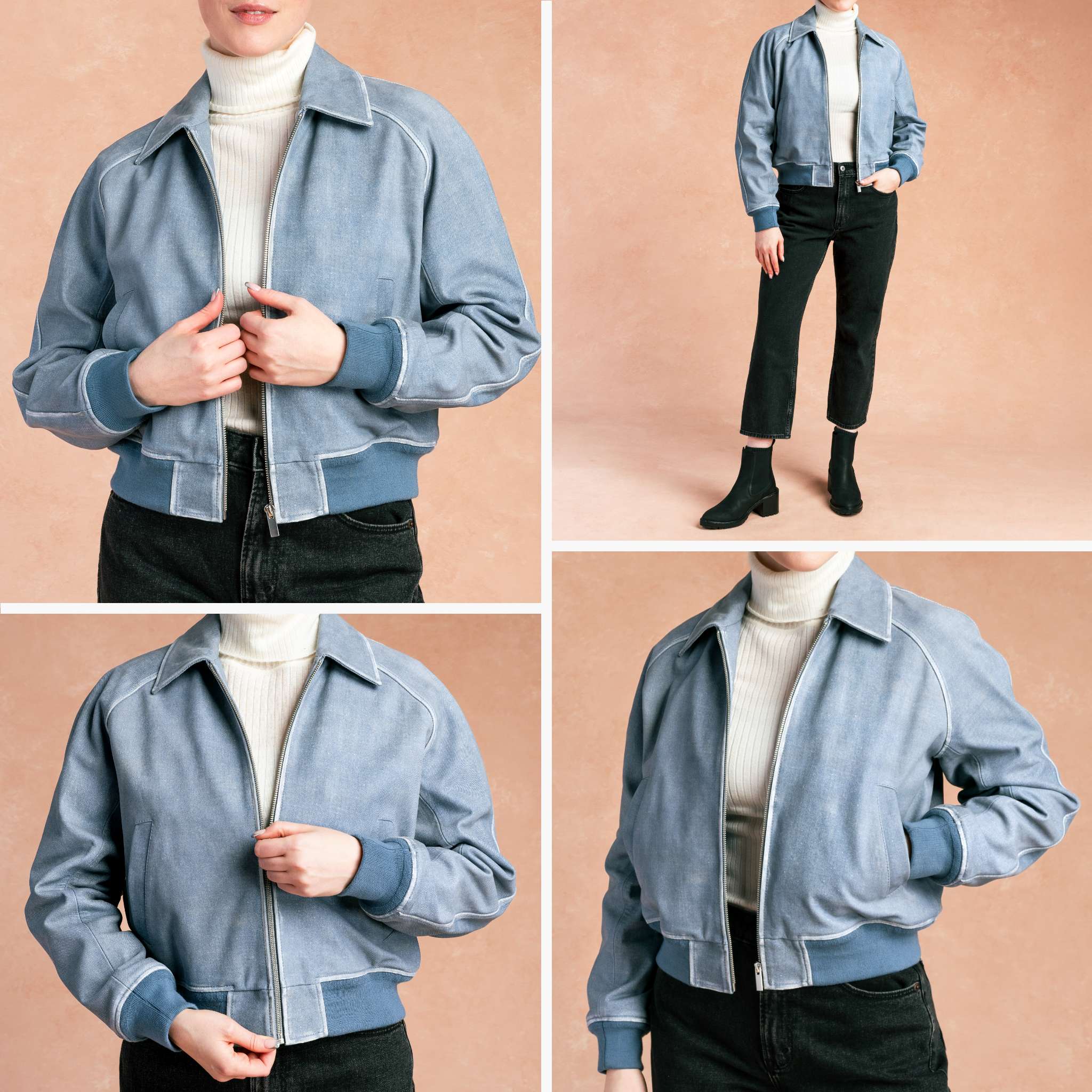 Major League Jacket | Blue Textured 3 Major League Jacket | Blue Textured