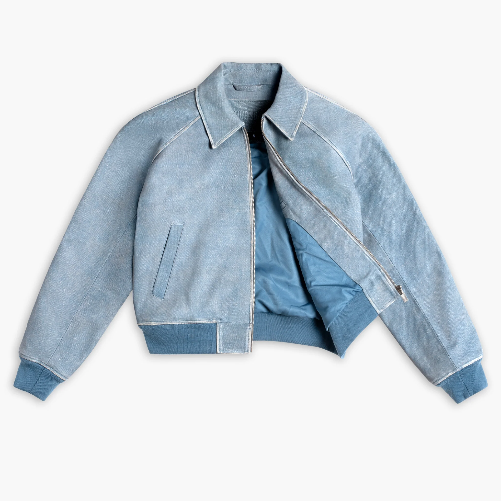 Major League Jacket | Blue Textured 5 Major League Jacket | Blue Textured