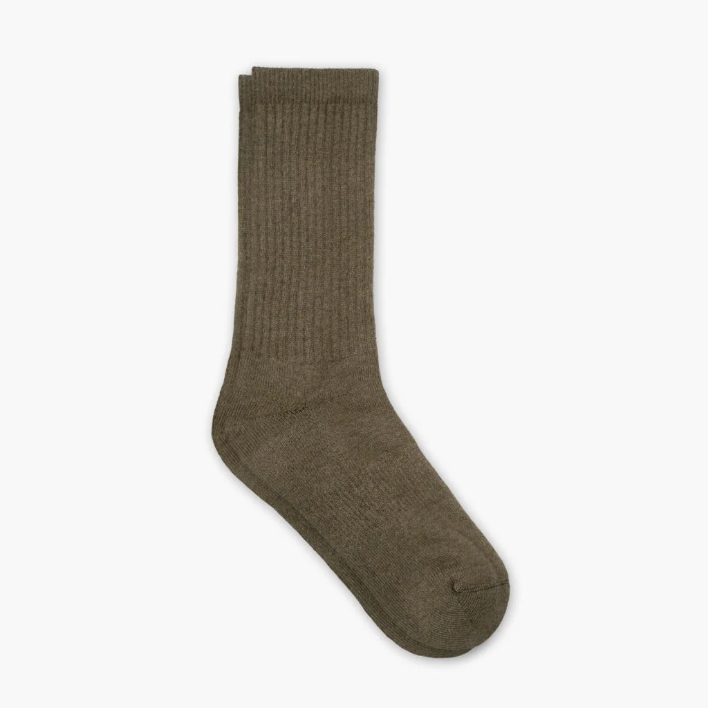 Men's Cotton Crew Sock | Olive 1 Men's Cotton Crew Sock | Olive