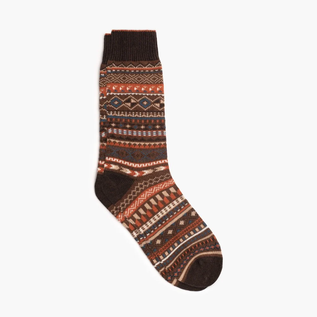 Men's Geo Sock | Burnt Crimson 1 Men's Geo Sock | Burnt Crimson