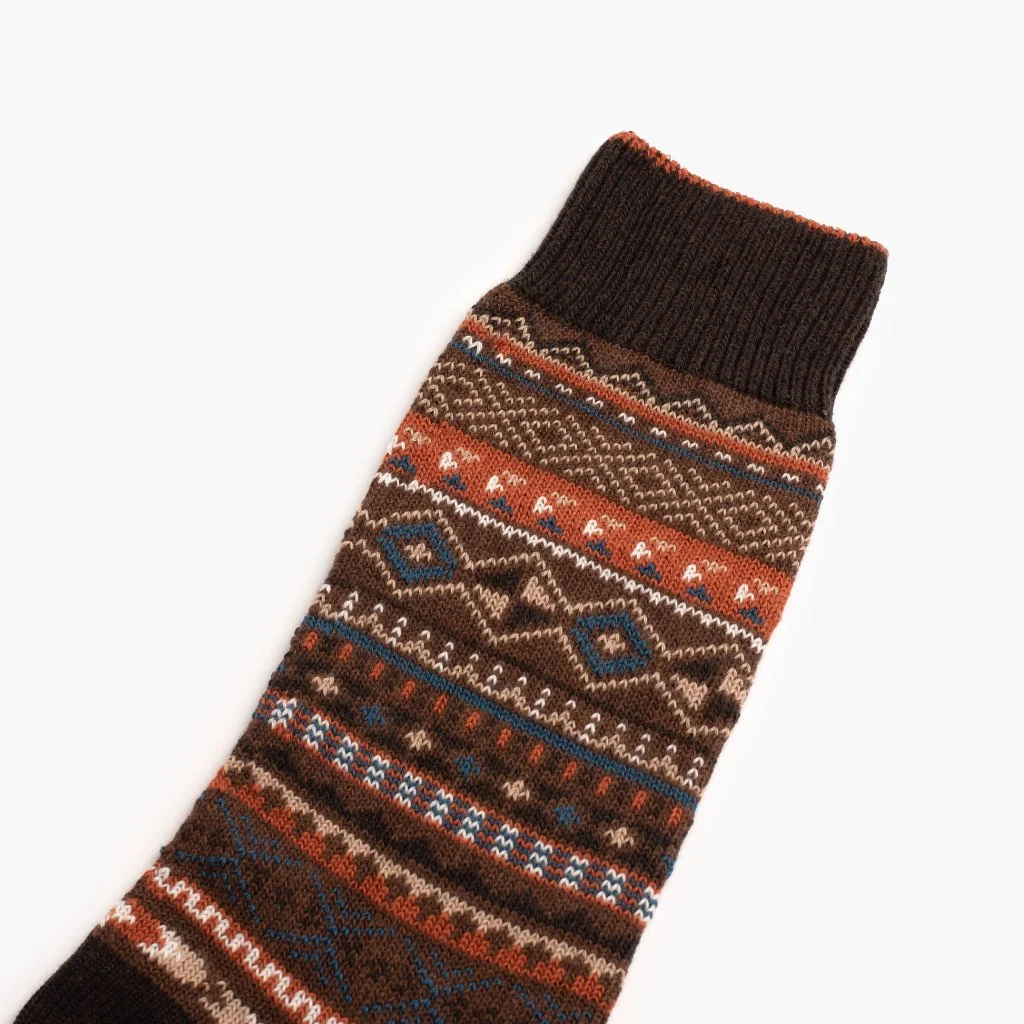Men's Geo Sock | Burnt Crimson 2 Men's Geo Sock | Burnt Crimson