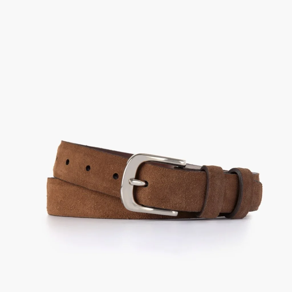 Men's Refined Leather Belt | Cognac Suede 1 Men's Refined Leather Belt | Cognac Suede